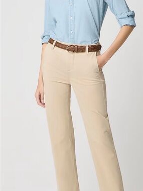 J.CREW Women's light khaki Chino Pants Classic Fit Straight Leg Mid
Rise 28"